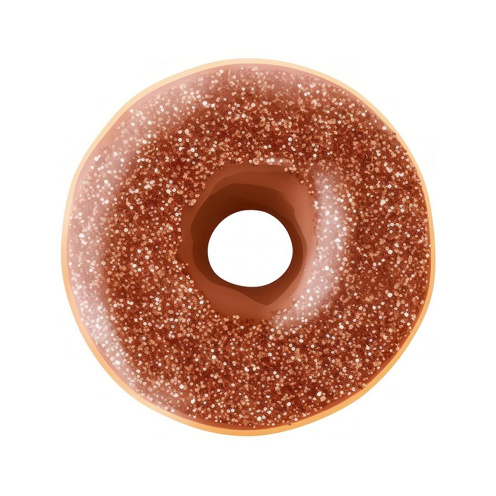 Brown color donut icon bagel shape food.