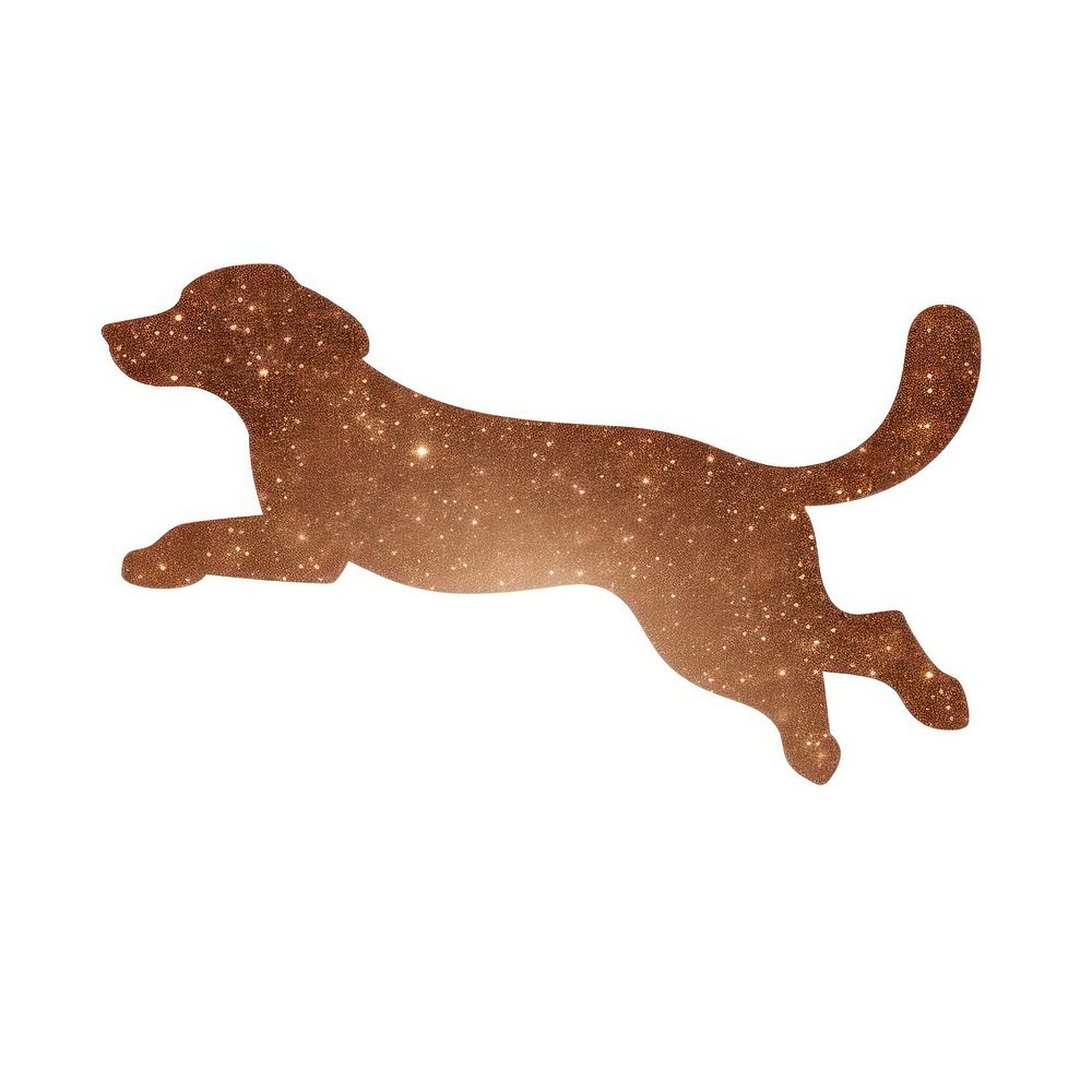 Brown dog jumping icon animal mammal pet.