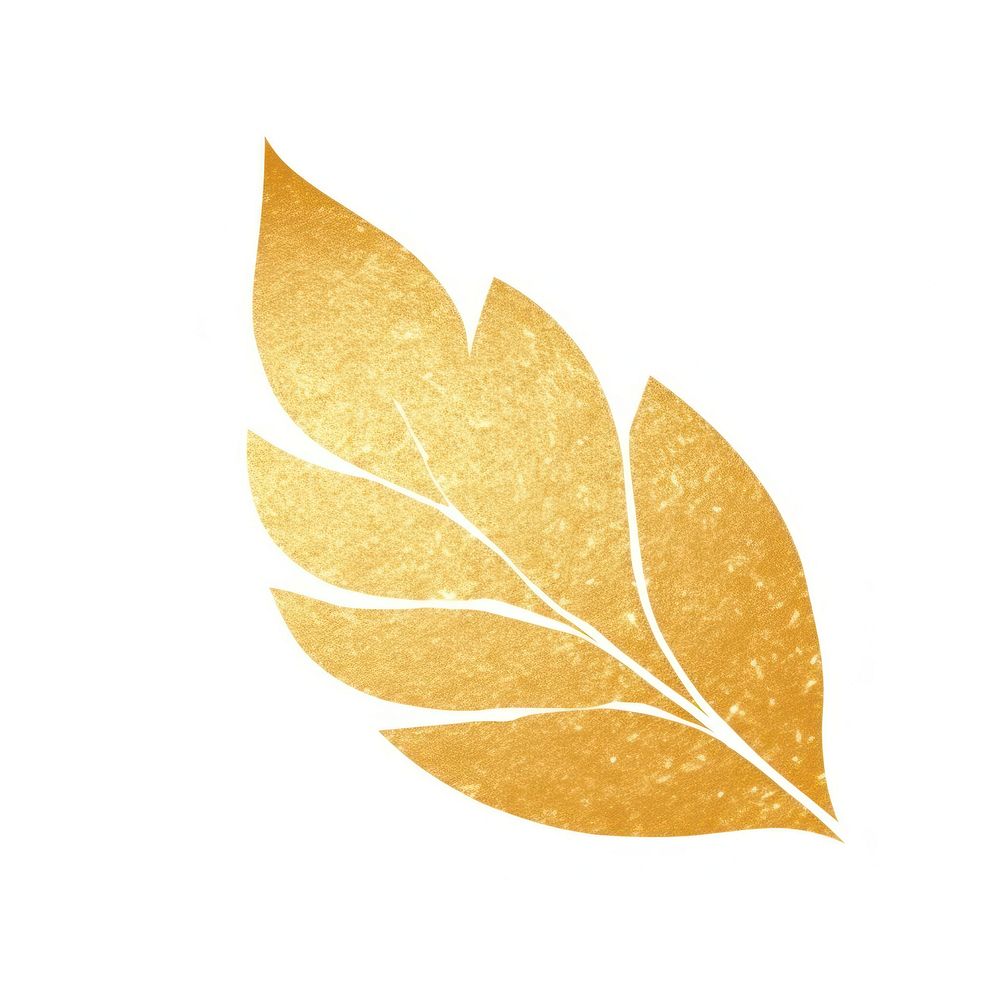 Gold leaf icon pattern plant art.