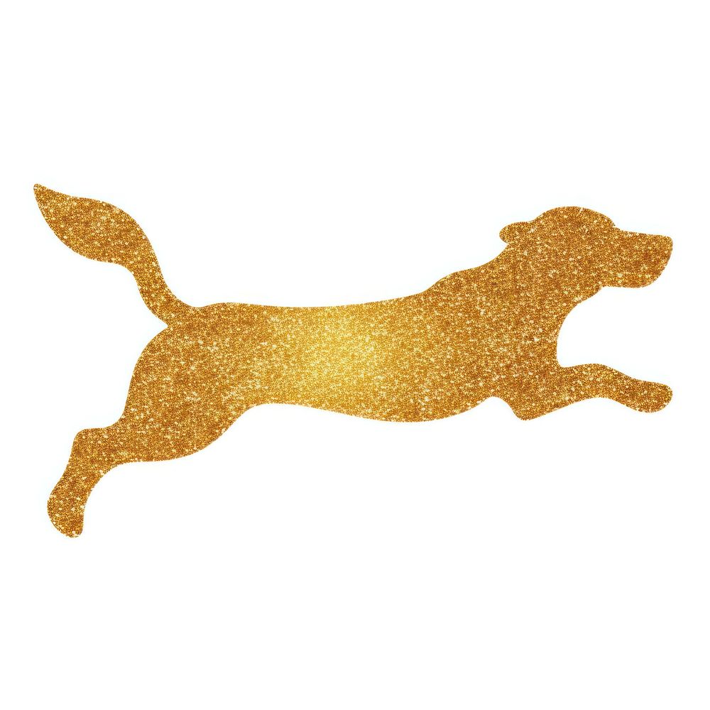 Golden dog jumping icon animal mammal pet.