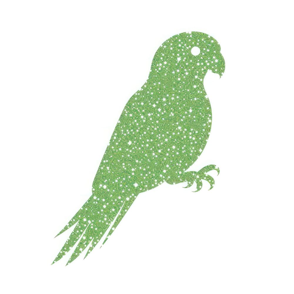 Green color parrot icon animal bird white background.