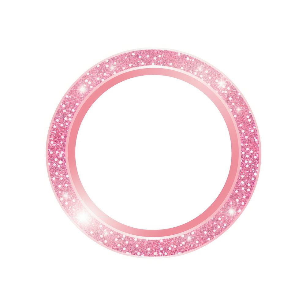 Pink color diamond ring icon glitter shape art.