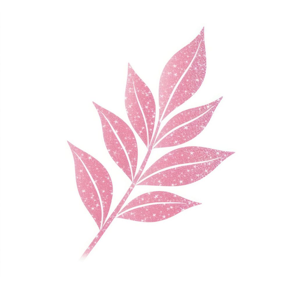 Pink color plant icon pattern leaf art.