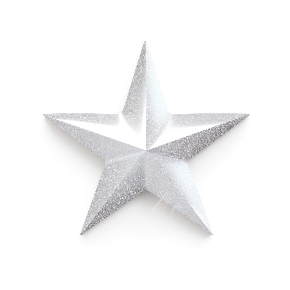 Silver color star icon symbol shape white.