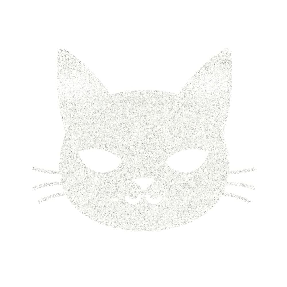 White cat icon animal mammal shape.