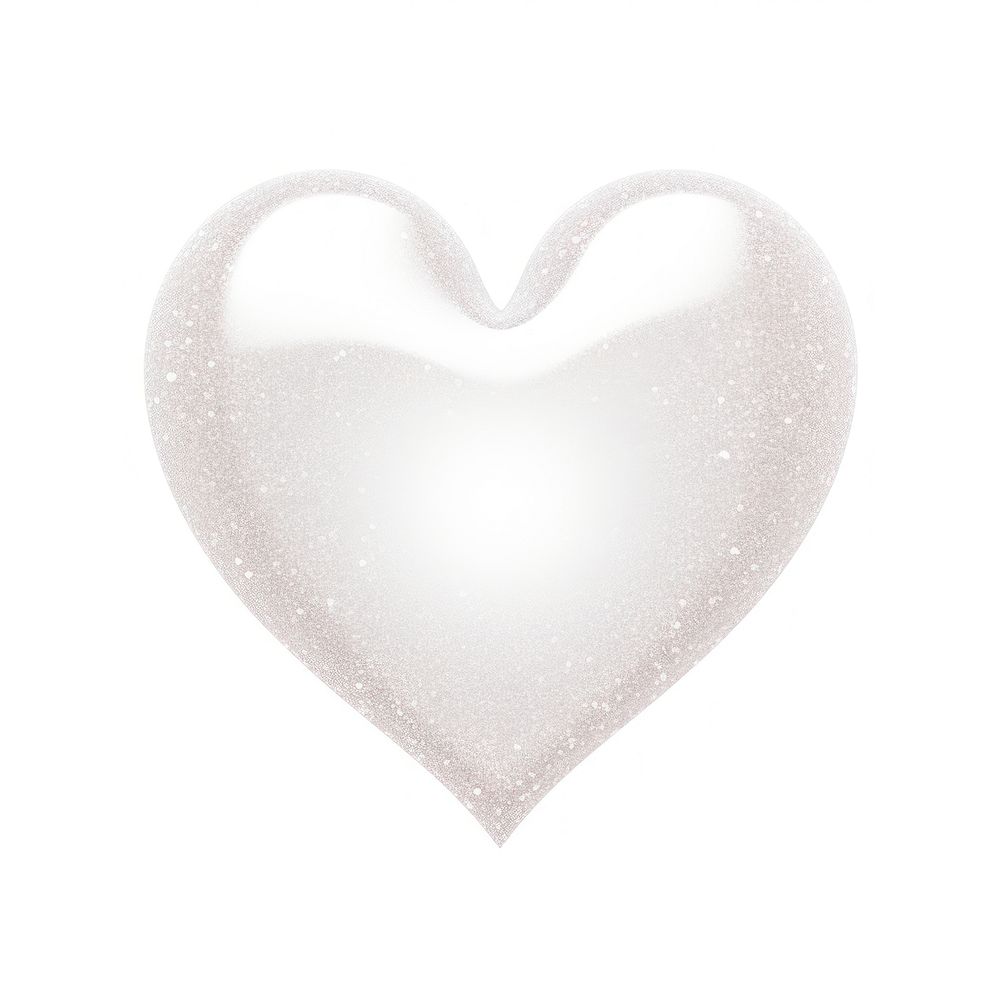 White color heart icon shape white background celebration.