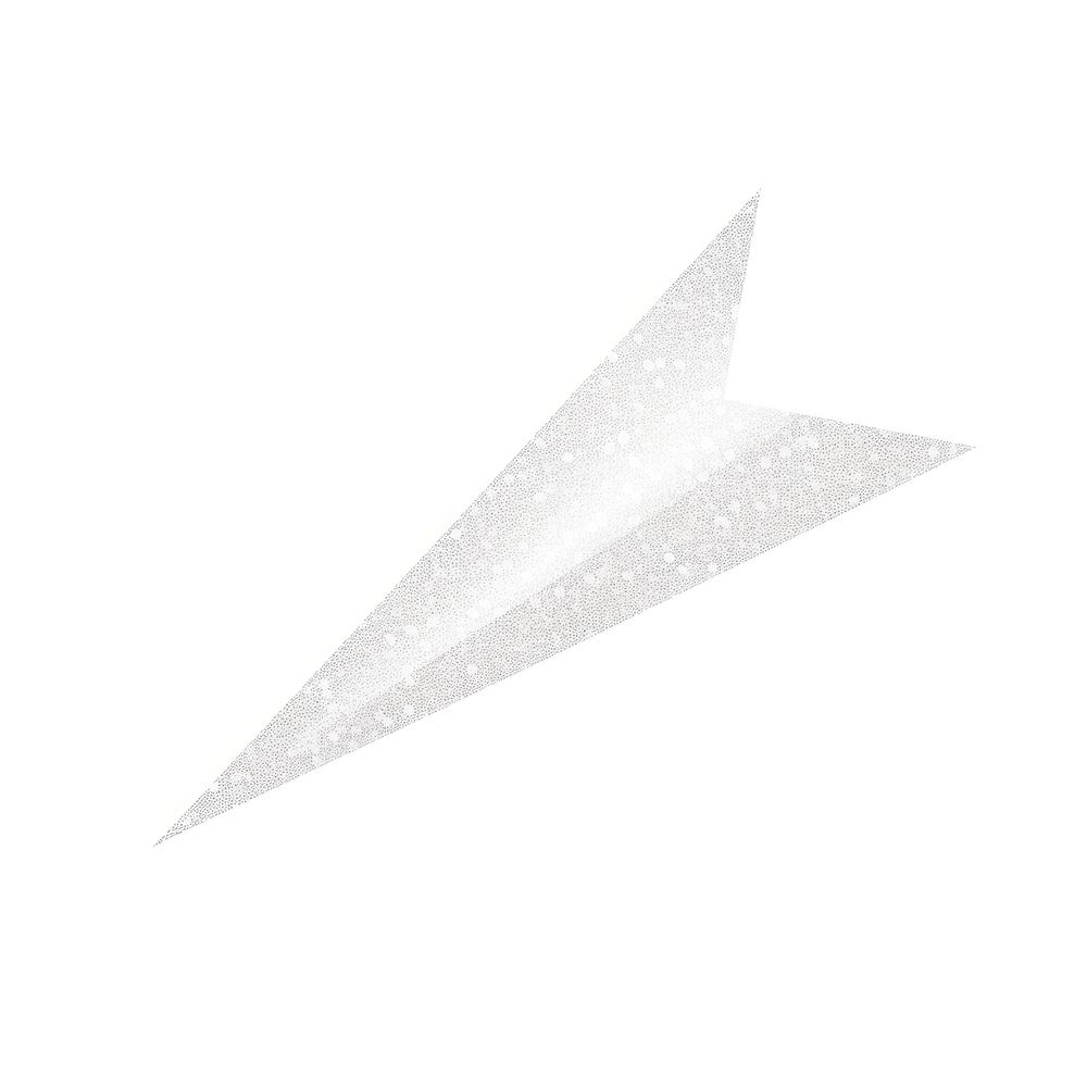White color paper plane icon white background arrowhead airplane.