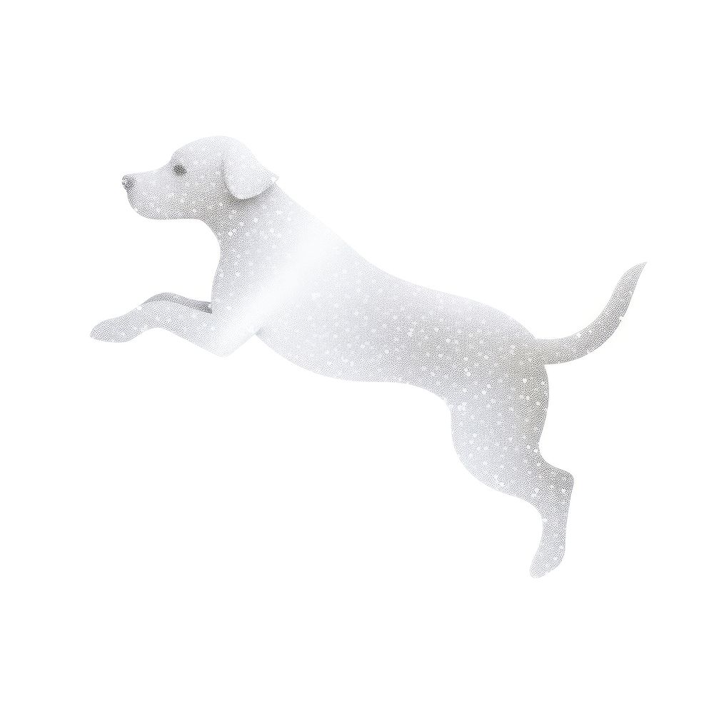 White dog jumping icon animal mammal pet.