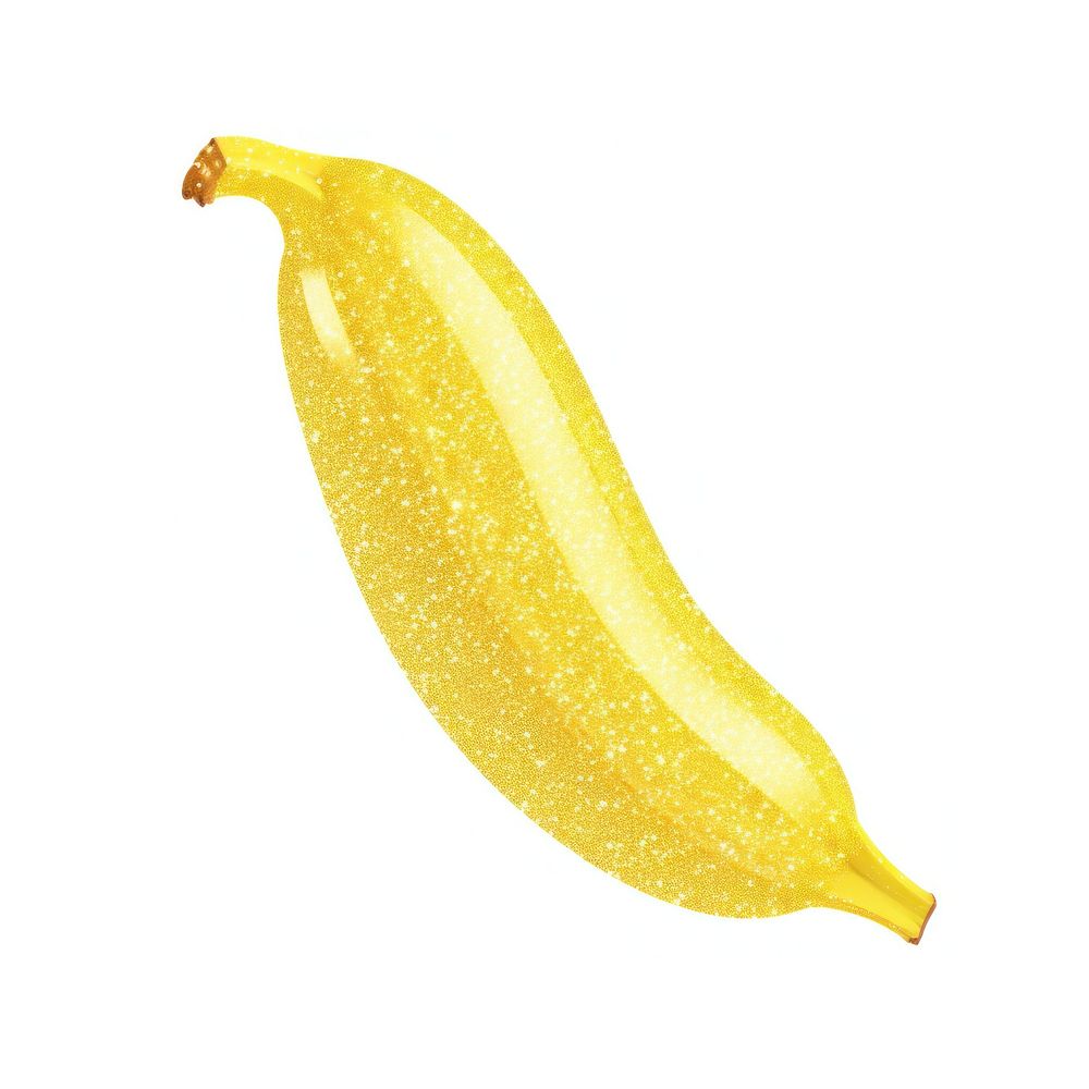 Yellow color banana icon plant food white background.