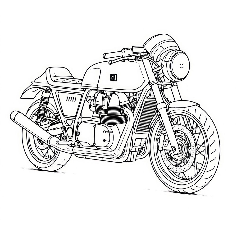 Motorcycle sketch vehicle drawing.