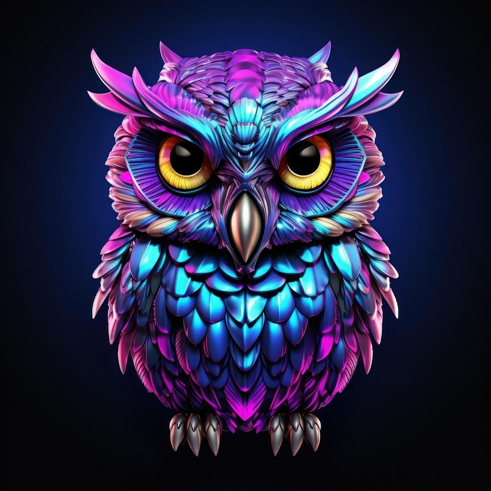 Owl owl animal purple.