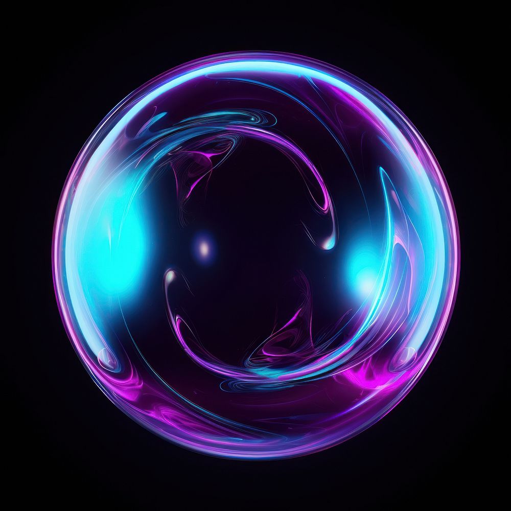Bubble light sphere purple.