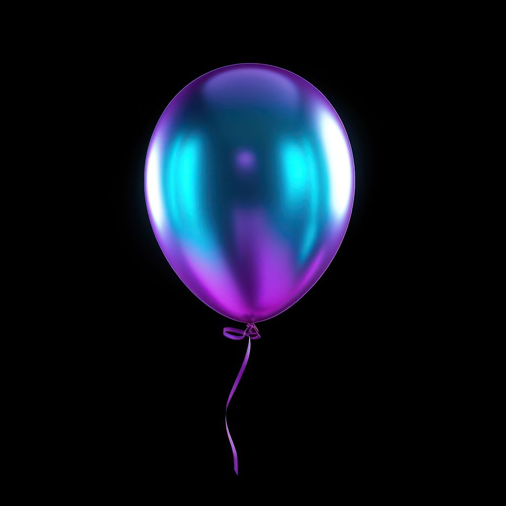 Balloon purple light night.