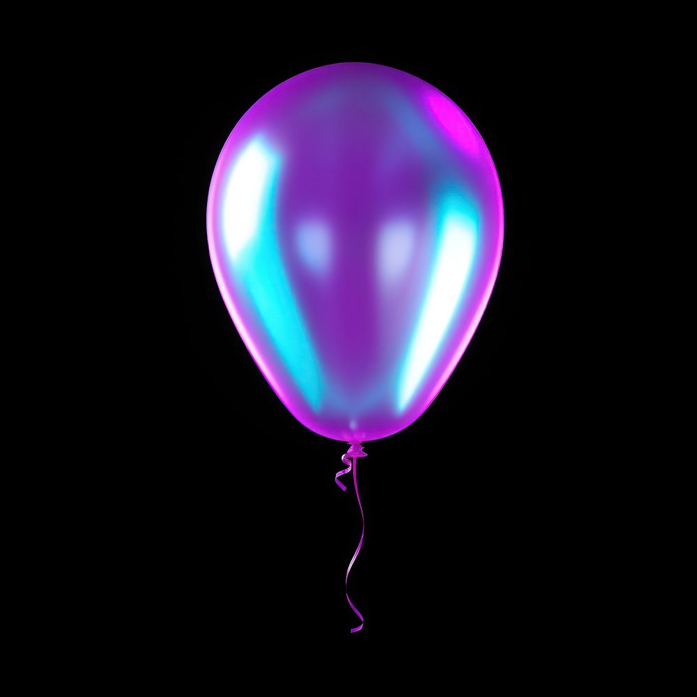Balloon violet light night.