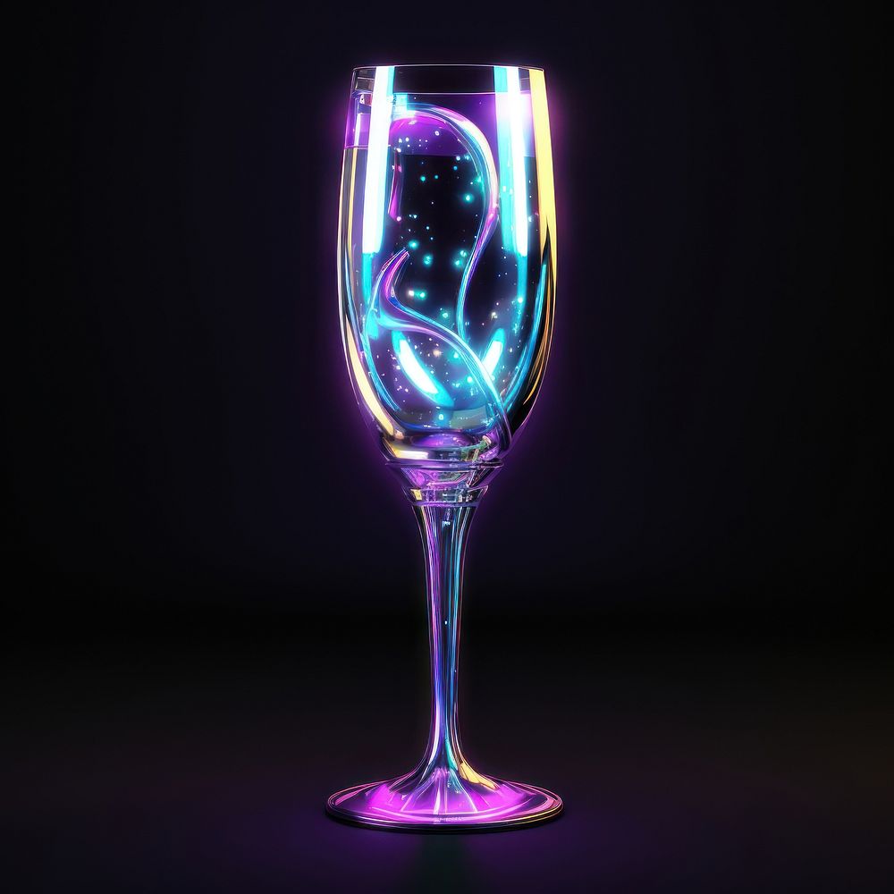 Champagne glass drink light wine.