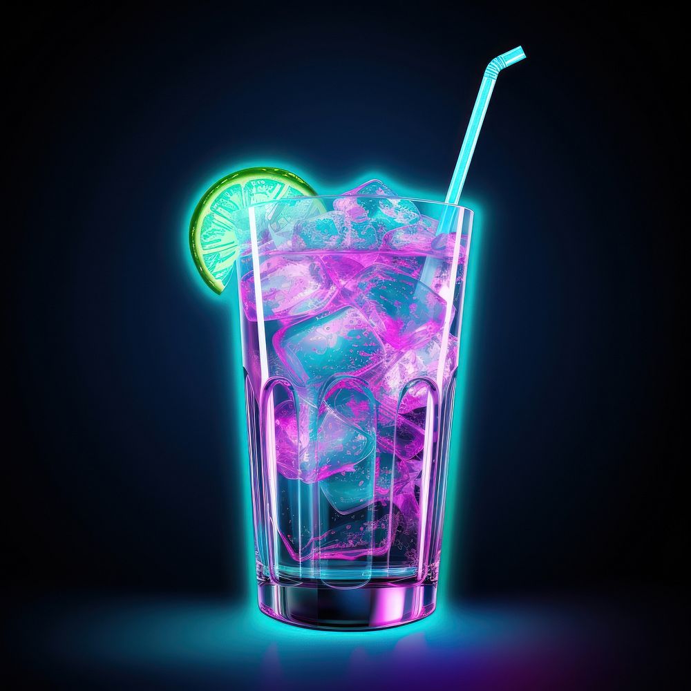 Cocktail mojito drink glass.