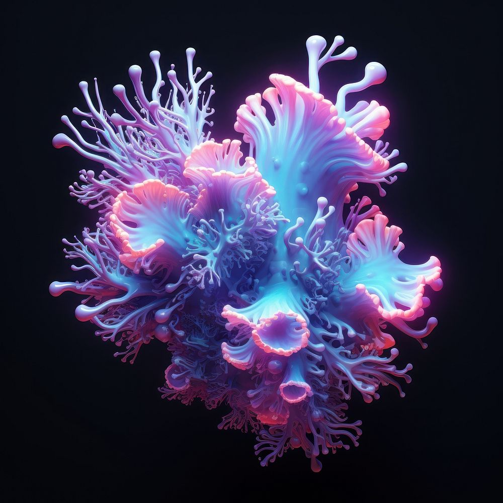 Coral jellyfish magnification microbiology.