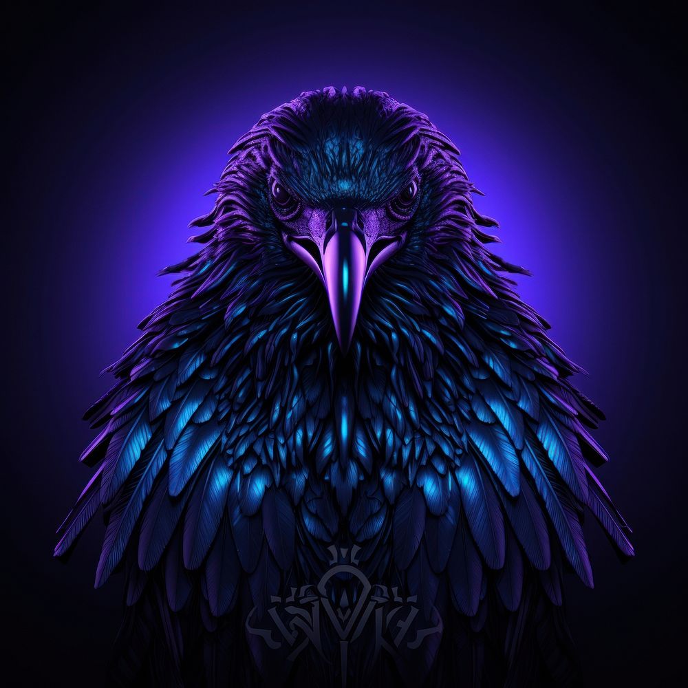 Raven animal purple bird. | Premium Photo Illustration - rawpixel