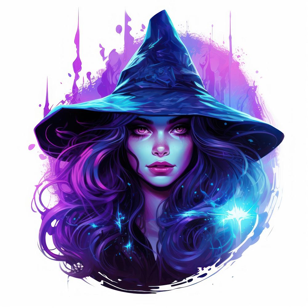 Witch portrait purple adult