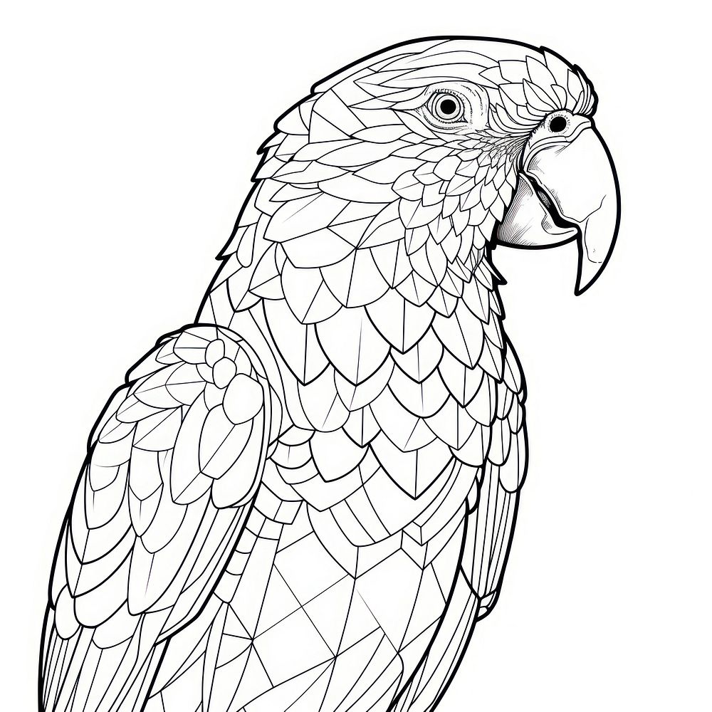 Parrot sketch drawing animal. | Free Photo Illustration - rawpixel