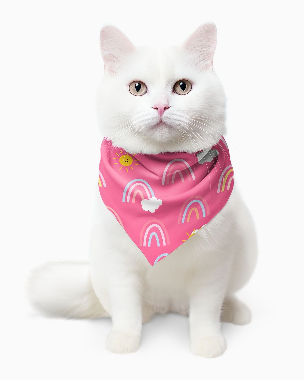Cat's scarf mockup, pet clothing psd
