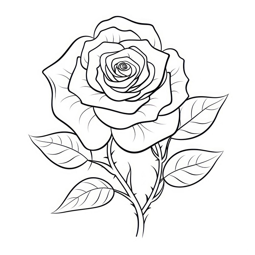 Rose sketch rose drawing.