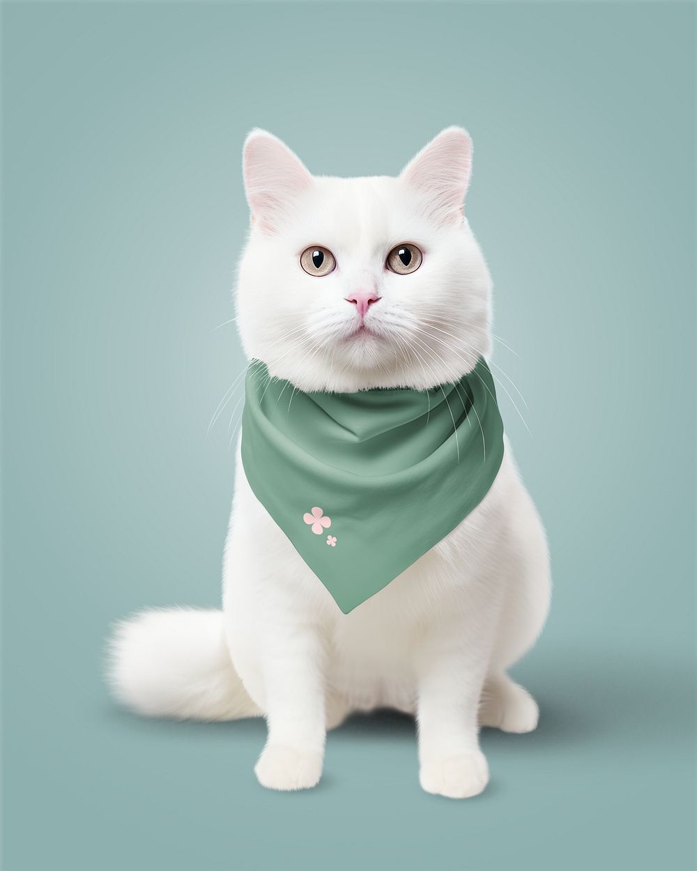 Cat's scarf mockup psd