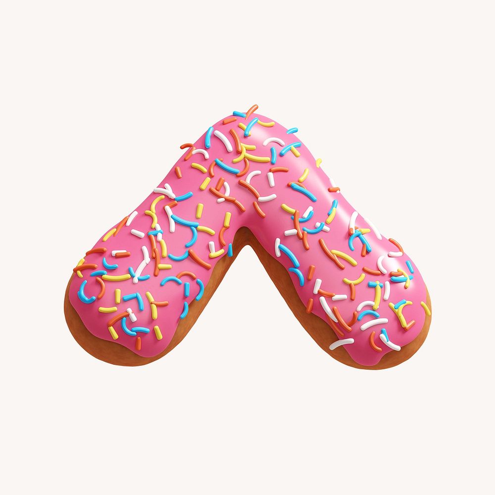 Circumflex, 3D pink donut illustration