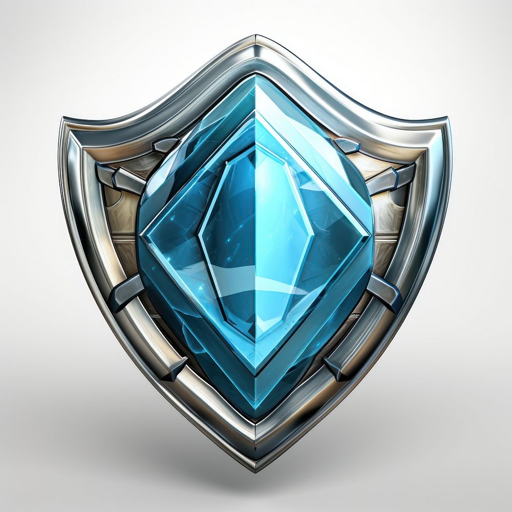 Blue knight shield gemstone jewelry accessories.