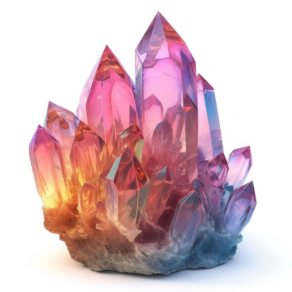 Candle gemstone crystal amethyst.