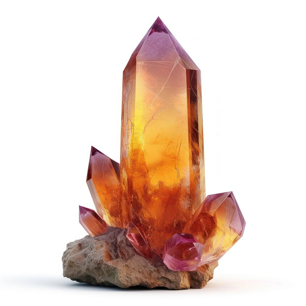 Candle gemstone crystal amethyst.