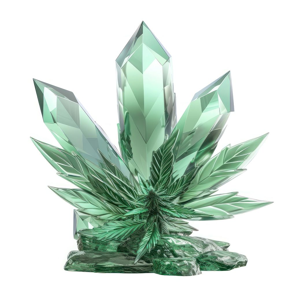 Cannabis icon gemstone crystal mineral.