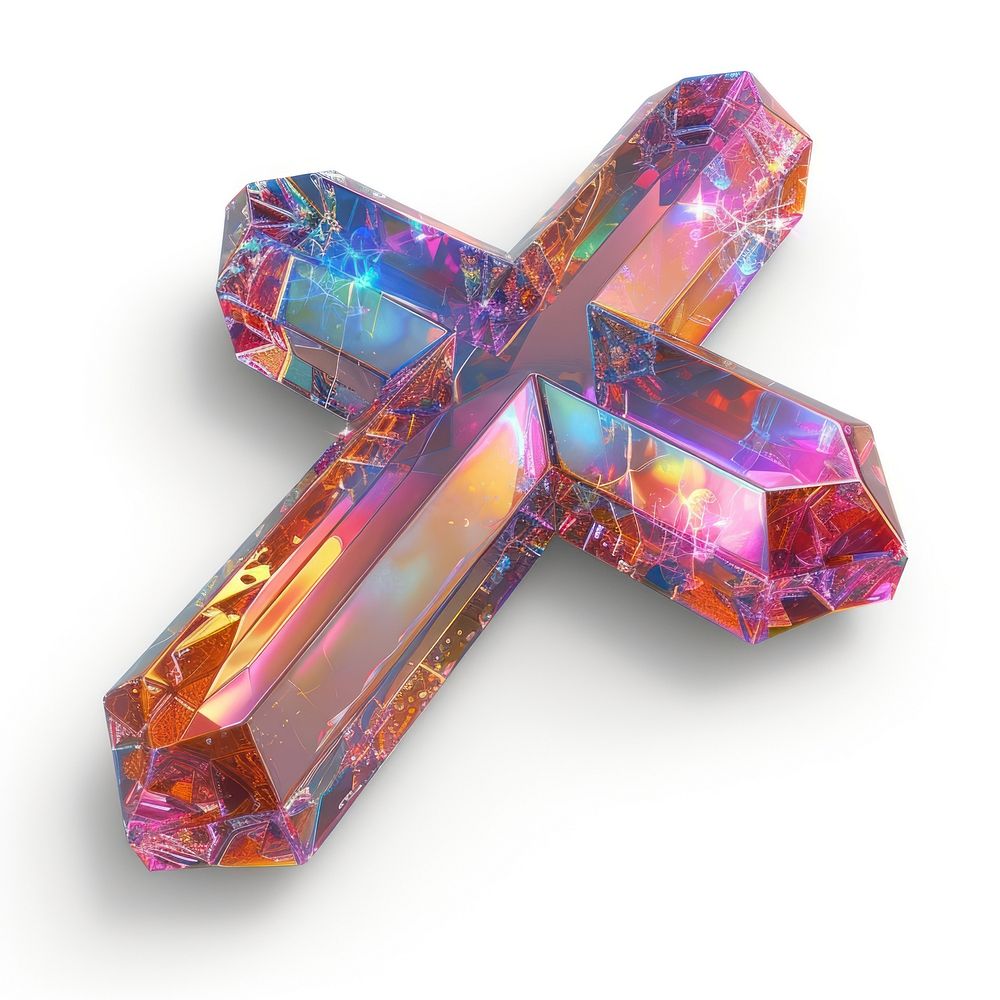 Christ cross gemstone jewelry crystal.