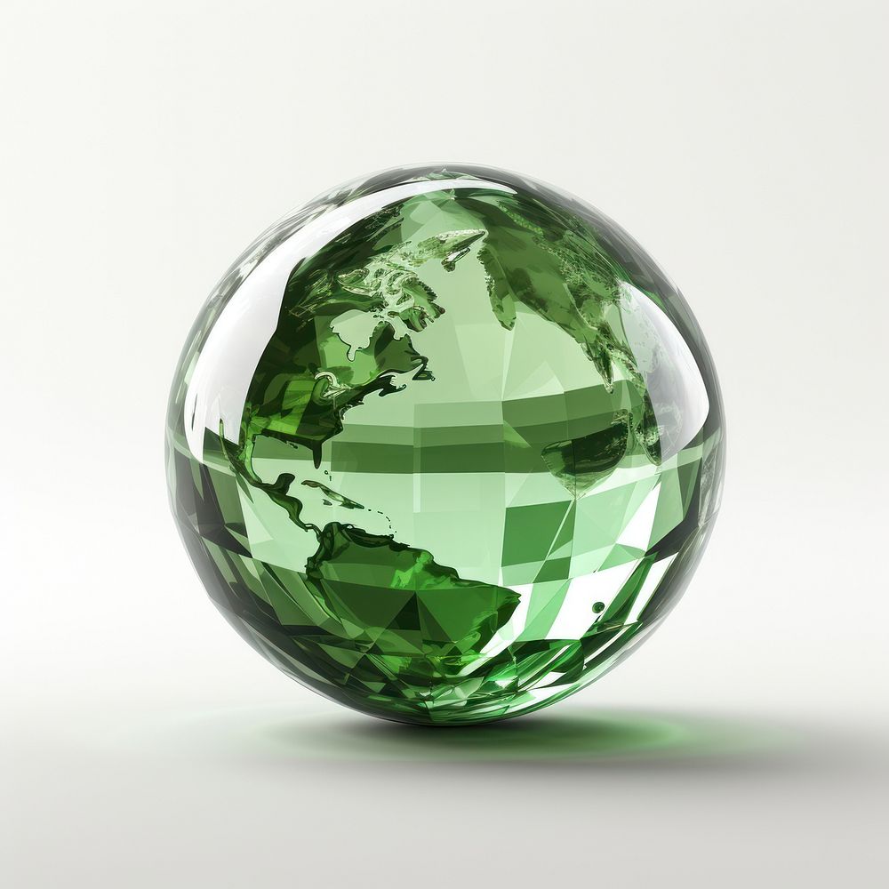 Earth globe gemstone jewelry sphere.