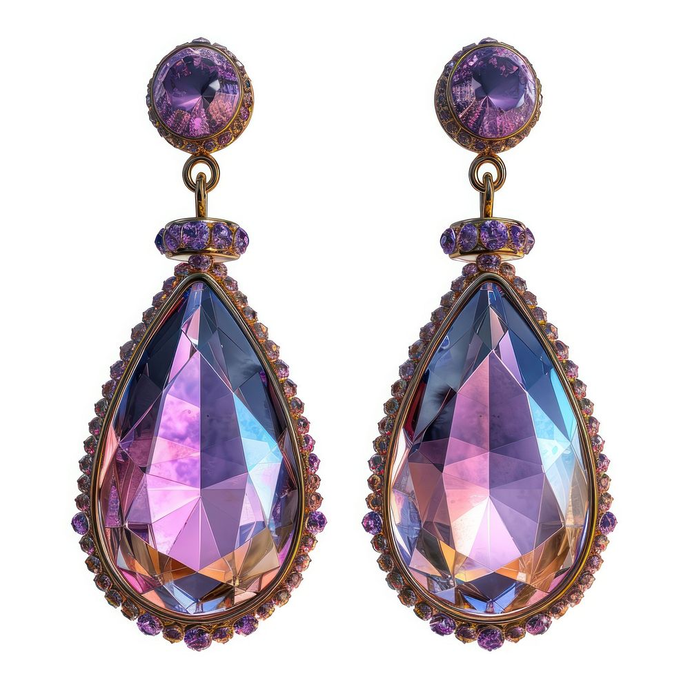 Earrings gemstone amethyst jewelry.