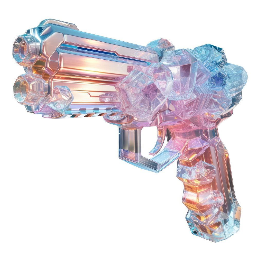Gun handgun crystal weapon.