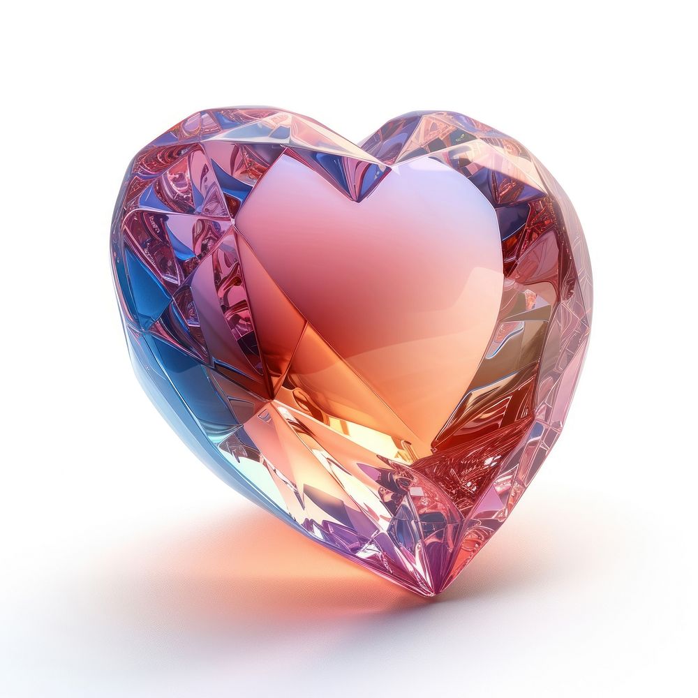 Heart gemstone jewelry crystal.
