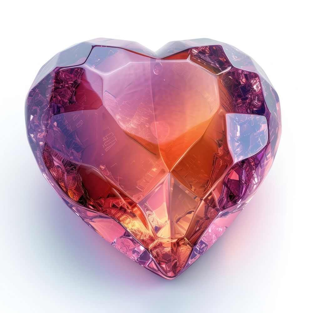 Heart shape gemstone crystal jewelry.