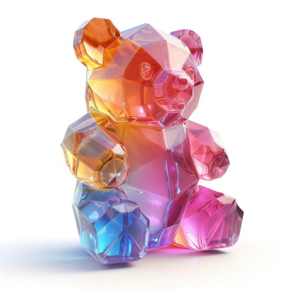 Jelly bear crystal white background creativity.