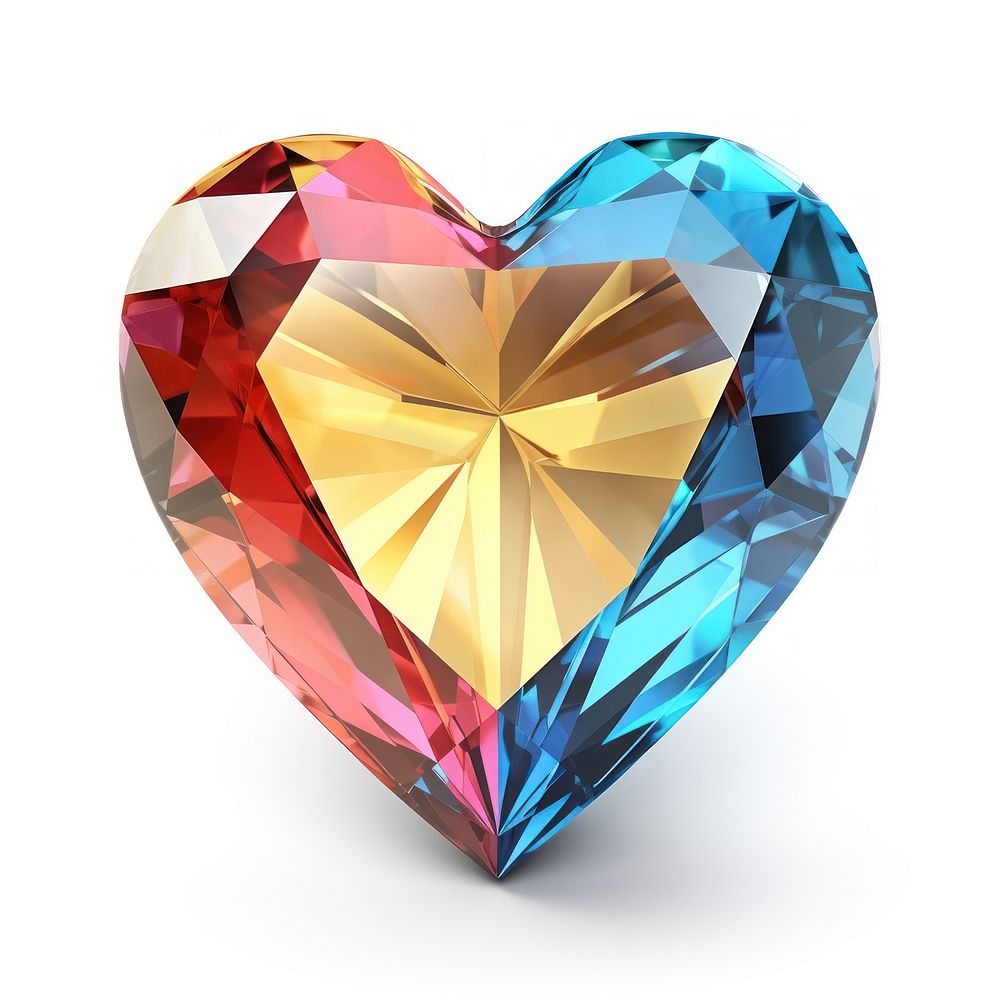 Lgbt heart shape gemstone jewelry diamond.