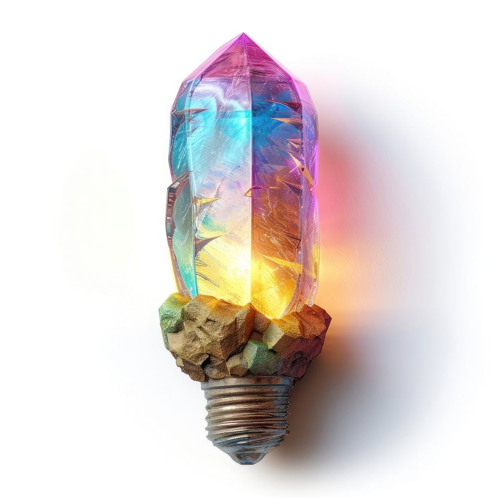 Light bulb gemstone crystal jewelry.