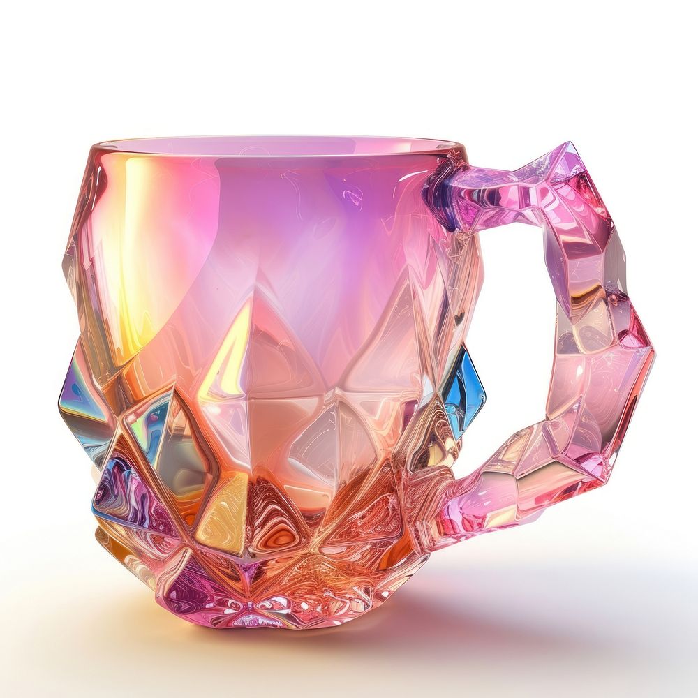 Mug gemstone crystal glass.