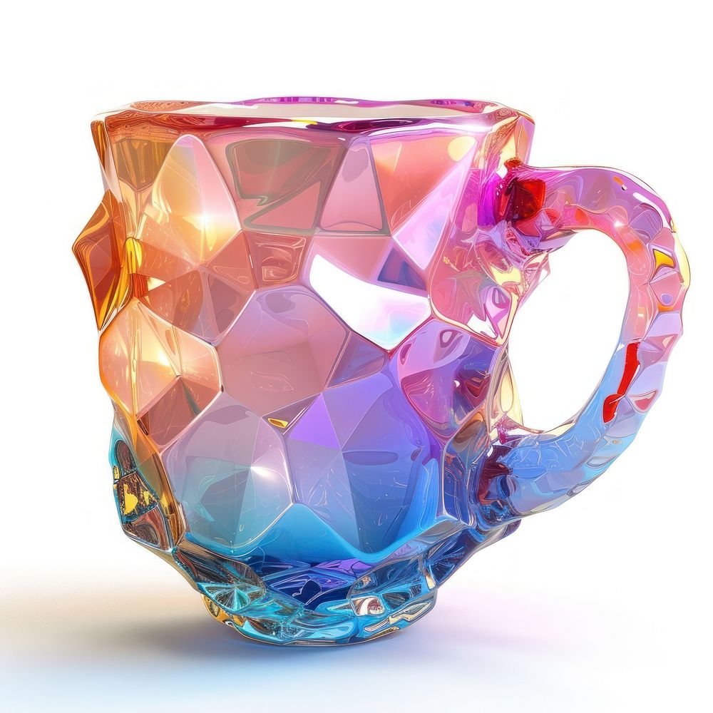 Mug gemstone crystal glass.
