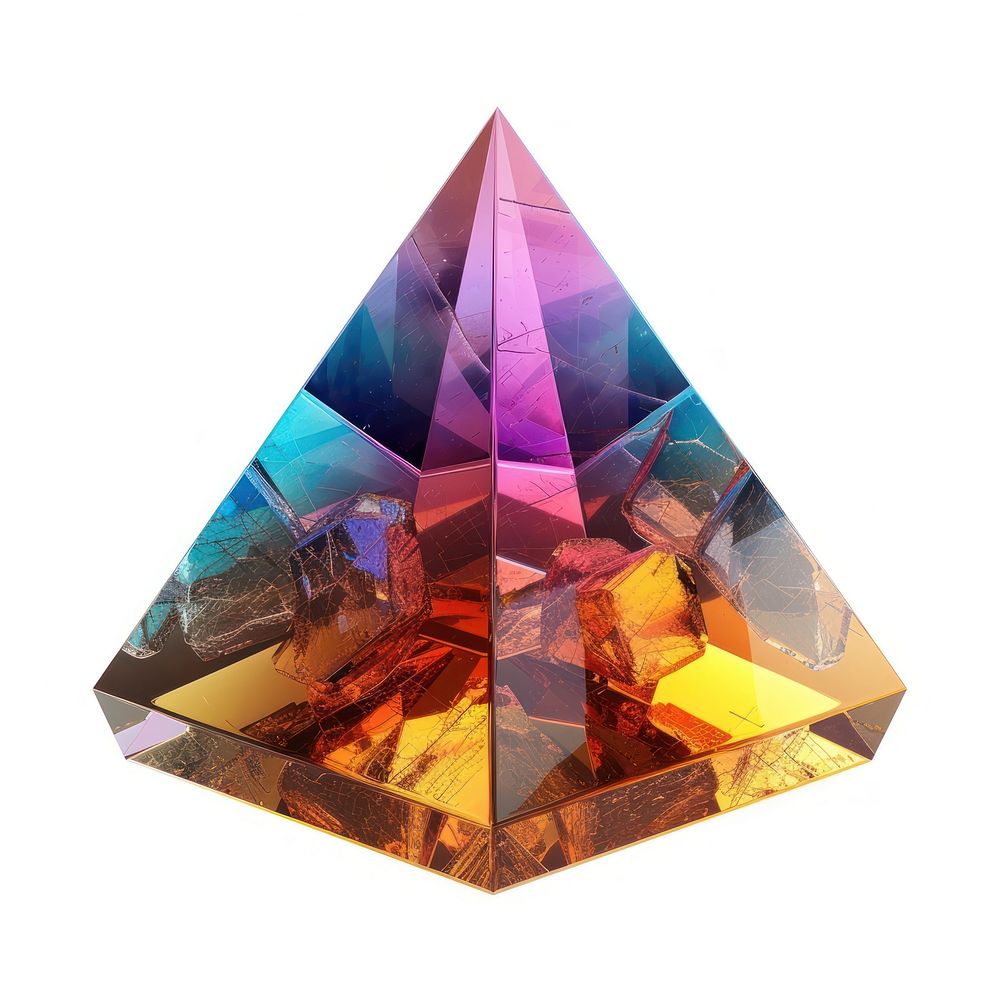 Pyramid gemstone crystal jewelry.