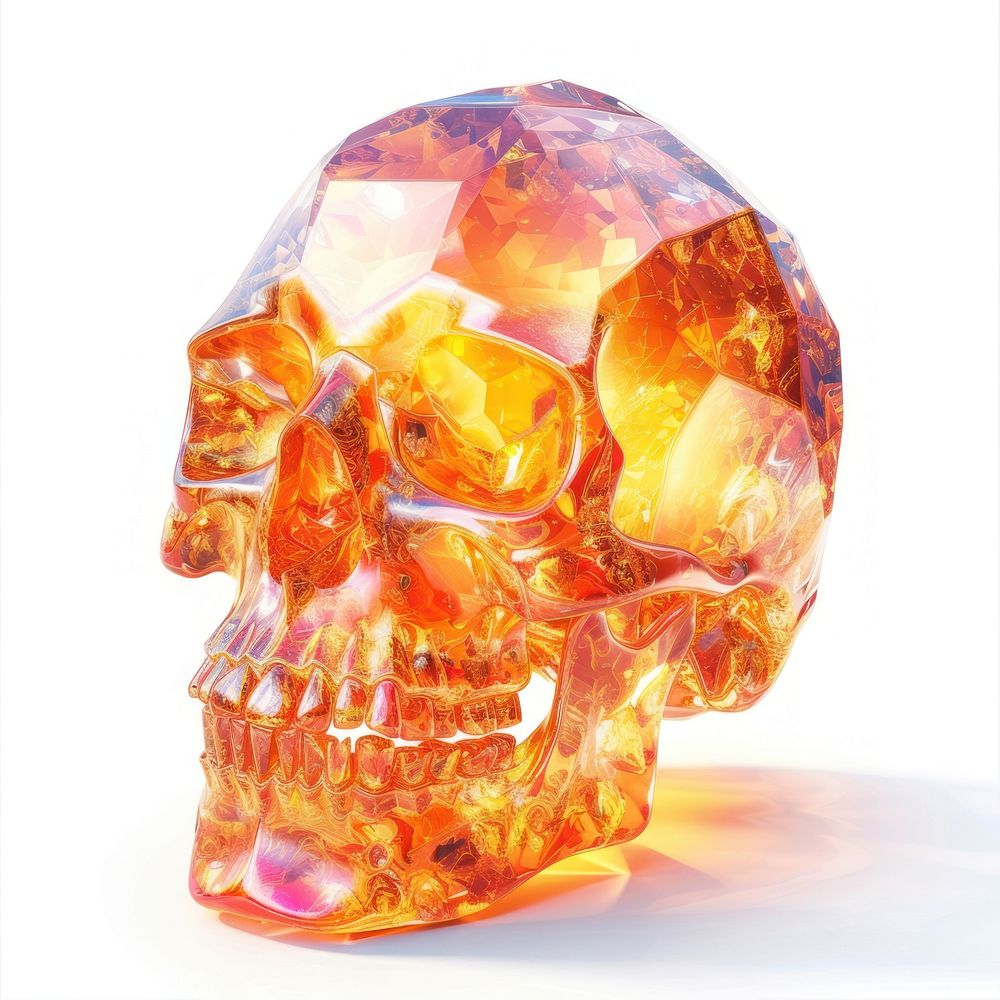 Skull gemstone jewelry crystal.
