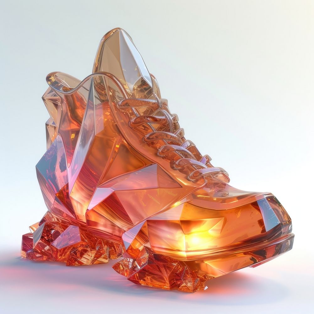 Sneaker footwear gemstone crystal.