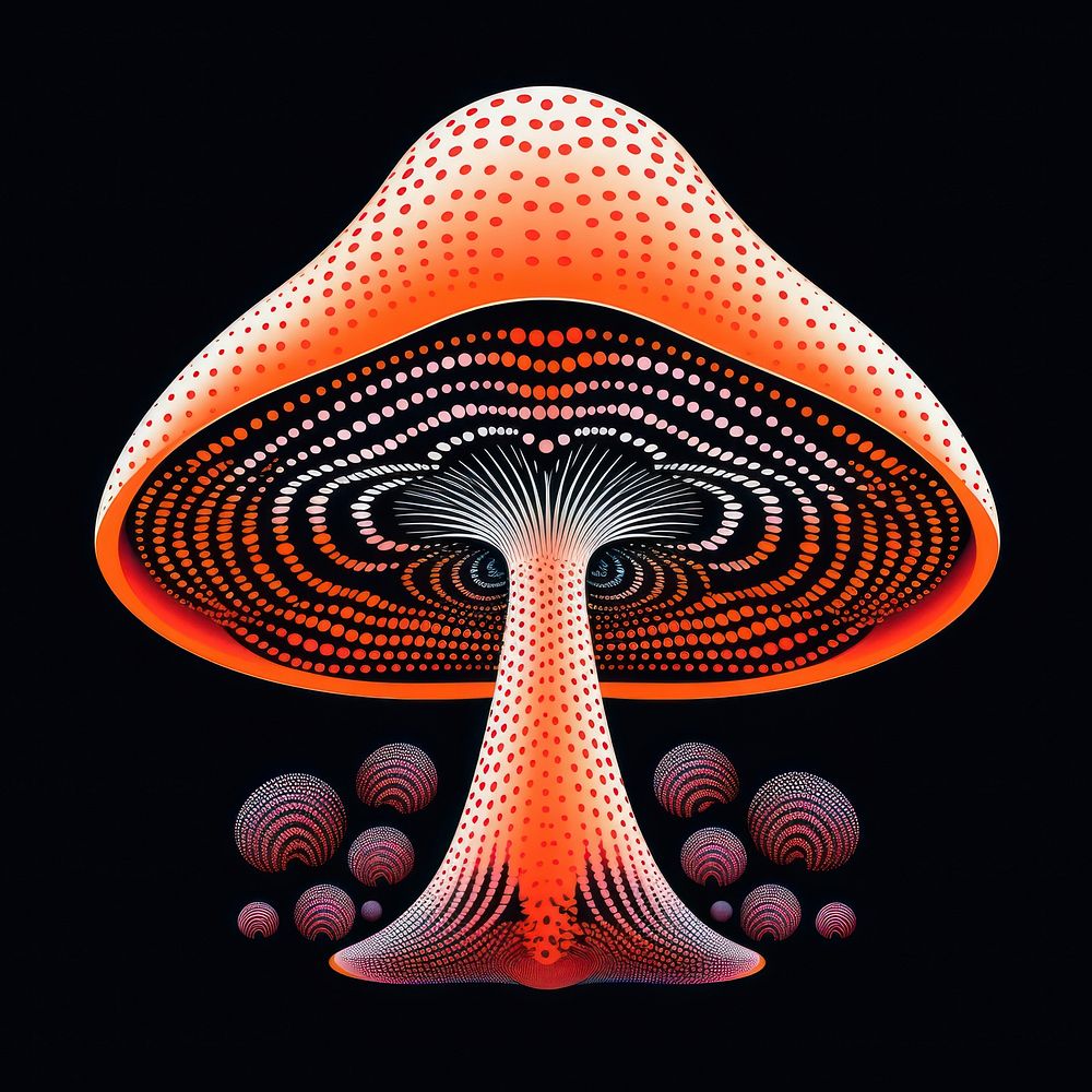 Mushroom pattern fungus nature toadstool.