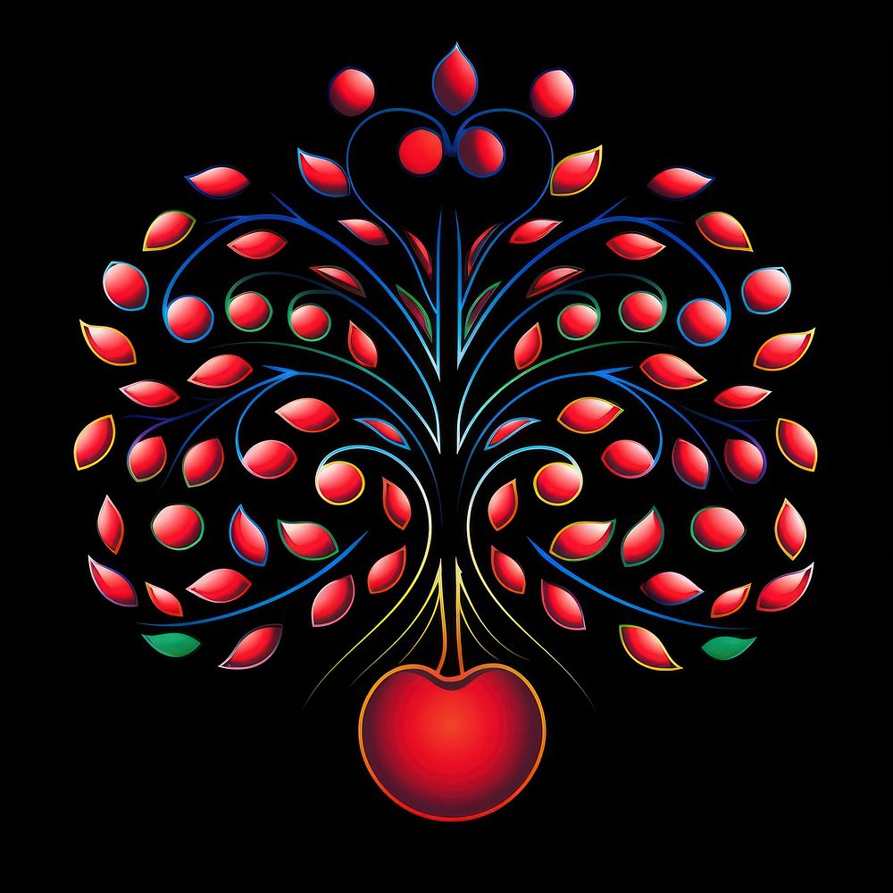 Cherry graphics pattern plant.