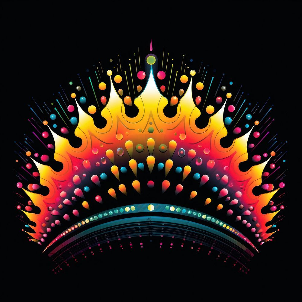Crown abstract graphics pattern.