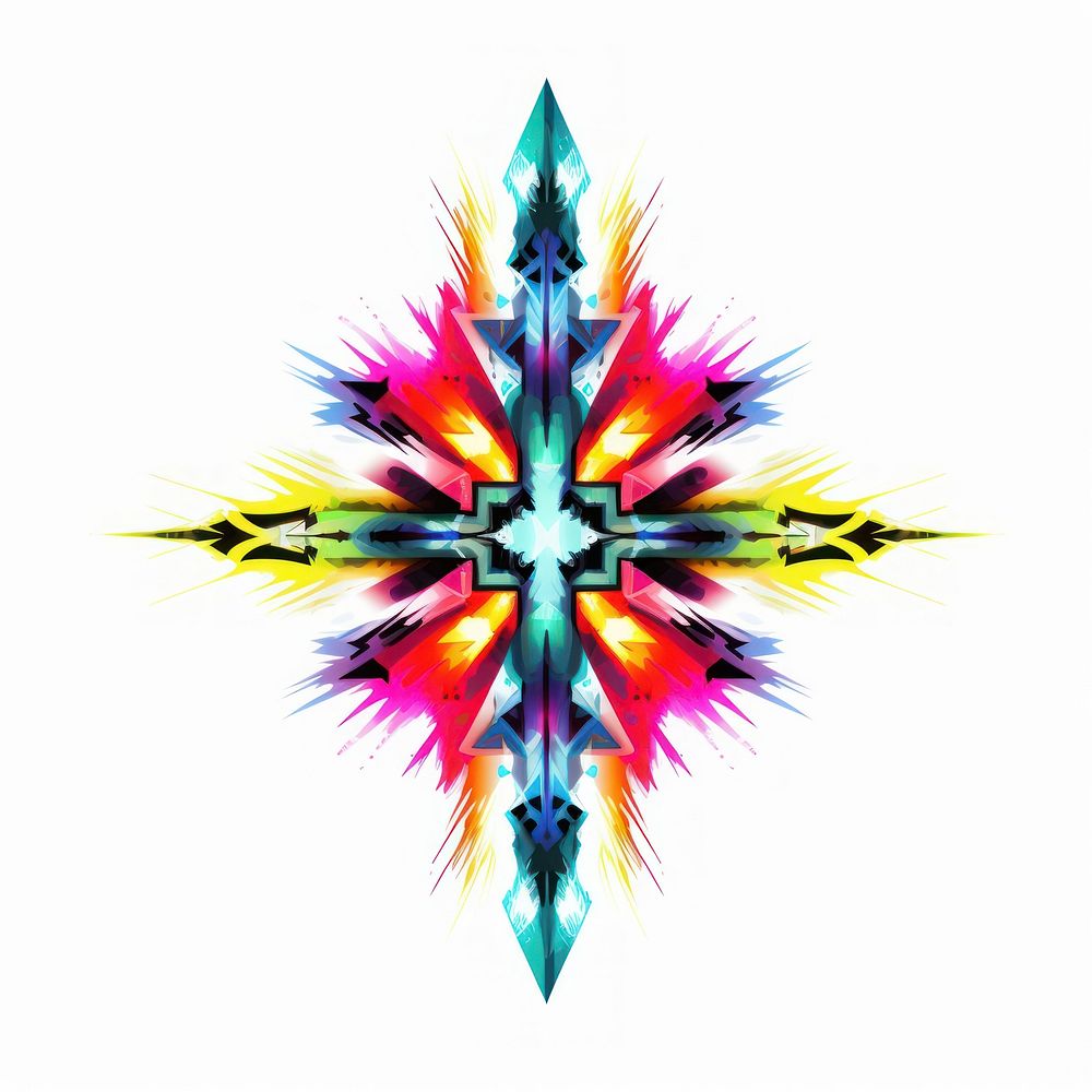 Sword pattern background abstract kaleidoscope illuminated.